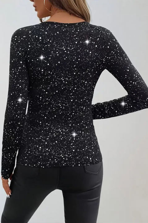 Γυναικεία μπλούζα AMOLZINA, Χρώμα: μαύρο, IVET.EU - Εκπτώσεις έως -80%