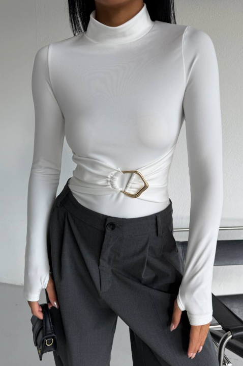 Κορμάκι - μπλούζα TEMINSA WHITE, Χρώμα: άσπρο, IVET.EU - Εκπτώσεις έως -80%