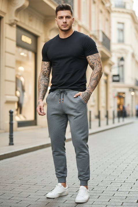 Ανδρικό παντελόνι TIRZO GREY, Χρώμα: γκρι, IVET.EU - Εκπτώσεις έως -80%