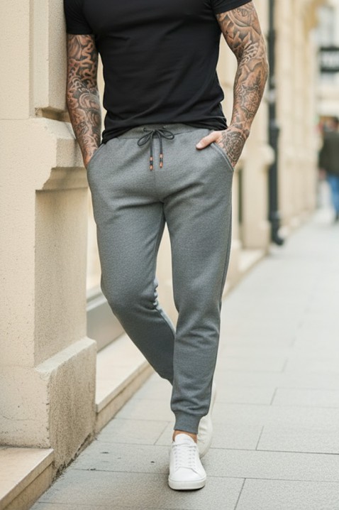 Ανδρικό παντελόνι TIRZO GREY, Χρώμα: γκρι, IVET.EU - Εκπτώσεις έως -80%