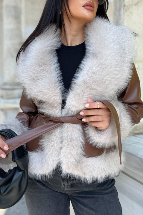 Μπουφάν HUDILZA CAMEL, Χρώμα: ανοιχτό καφέ, IVET.EU - Εκπτώσεις έως -80%