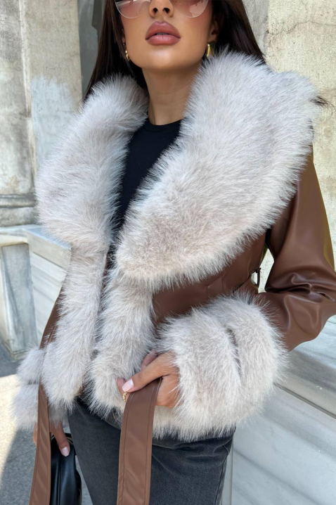 Μπουφάν HUDILZA CAMEL, Χρώμα: ανοιχτό καφέ, IVET.EU - Εκπτώσεις έως -80%