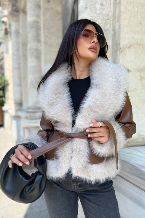 Μπουφάν HUDILZA CAMEL, Χρώμα: ανοιχτό καφέ, IVET.EU - Εκπτώσεις έως -80%