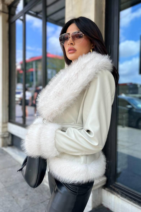 Μπουφάν HUDILZA ECRU, Χρώμα: εκρού, IVET.EU - Εκπτώσεις έως -80%