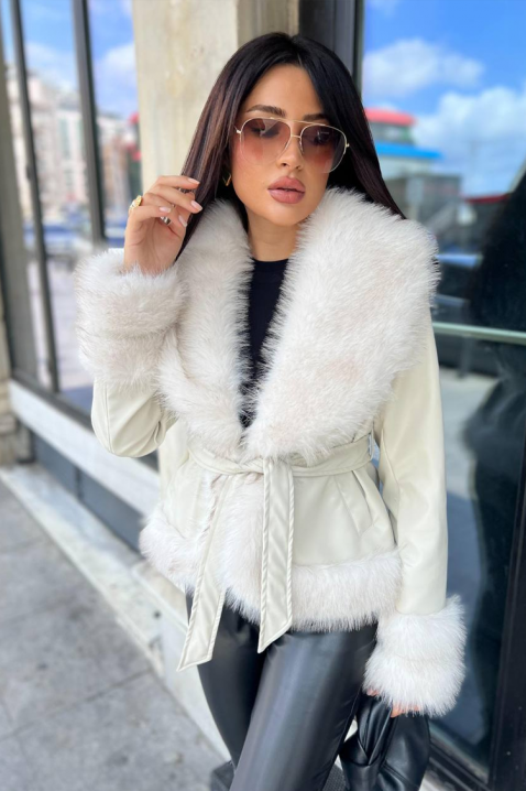 Μπουφάν HUDILZA ECRU, Χρώμα: εκρού, IVET.EU - Εκπτώσεις έως -80%