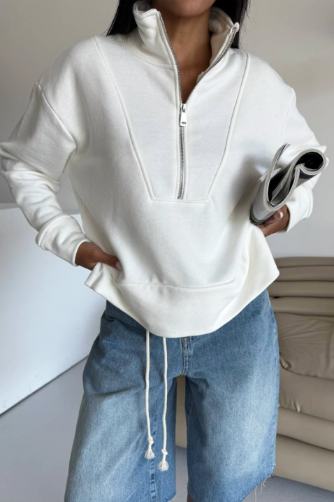 Φούτερ KLOBERFA WHITE, Χρώμα: άσπρο, IVET.EU - Εκπτώσεις έως -80%