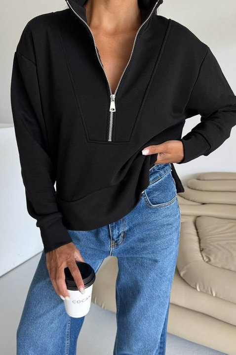 Φούτερ KLOBERFA BLACK, Χρώμα: μαύρο, IVET.EU - Εκπτώσεις έως -80%