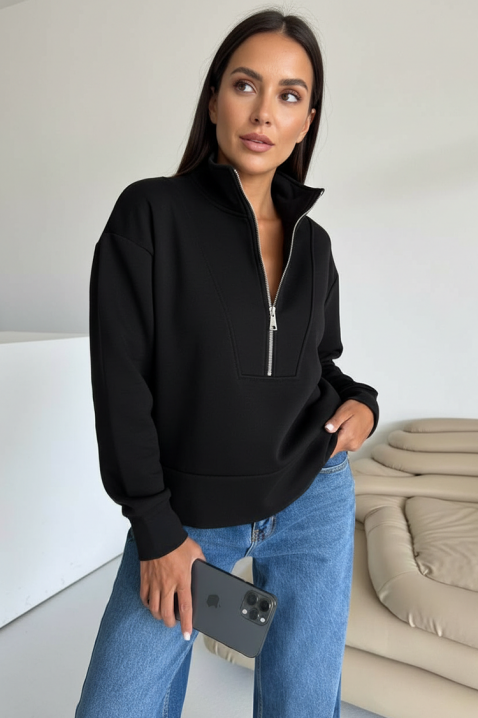 Φούτερ KLOBERFA BLACK, Χρώμα: μαύρο, IVET.EU - Εκπτώσεις έως -80%