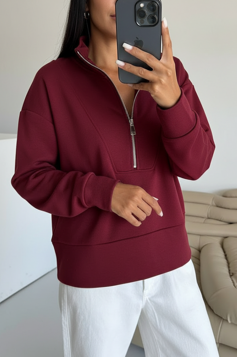 Φούτερ KLOBERFA BORDO, Χρώμα: μαύρο, IVET.EU - Εκπτώσεις έως -80%