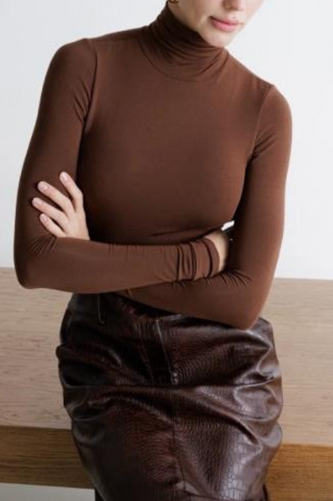 Κορμάκι - μπλούζα BELVOSTA, Χρώμα: καφέ, IVET.EU - Εκπτώσεις έως -80%