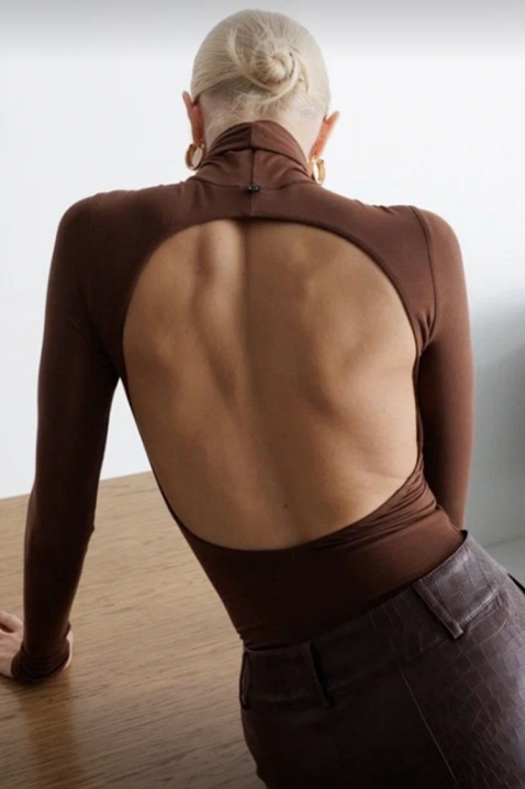 Κορμάκι - μπλούζα BELVOSTA, Χρώμα: καφέ, IVET.EU - Εκπτώσεις έως -80%