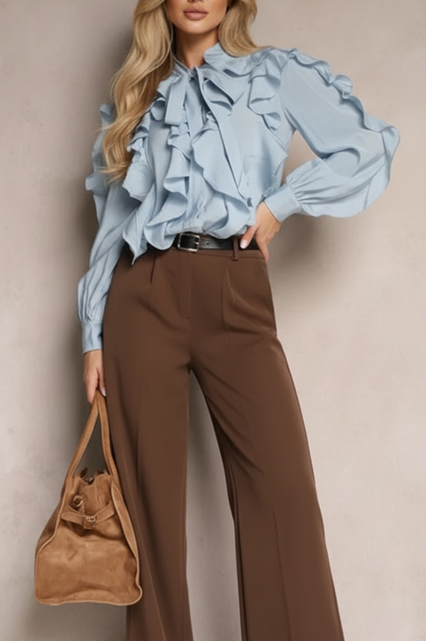 Γυναικείο πουκάμισο VOLANDA SKY, Χρώμα: Γαλάζιο, IVET.EU - Εκπτώσεις έως -80%