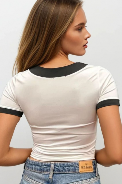 Κοντομάνικο μπλουζάκι VANFORA WHITE, Χρώμα: άσπρο, IVET.EU - Εκπτώσεις έως -80%