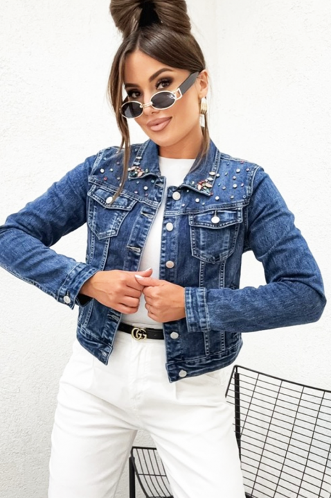 Τζιν μπουφάν ELVRINDA, Χρώμα: σκούρο μπλε, IVET.EU - Εκπτώσεις έως -80%