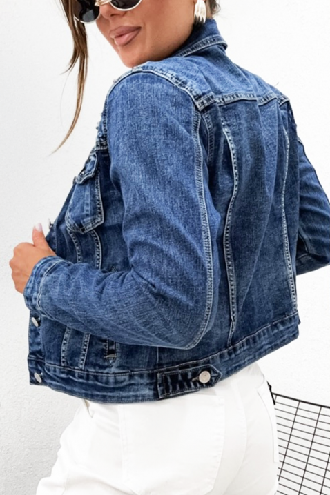 Τζιν μπουφάν ELVRINDA, Χρώμα: σκούρο μπλε, IVET.EU - Εκπτώσεις έως -80%