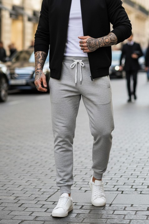 Ανδρικό παντελόνι LORODO GREY, Χρώμα: γκρι, IVET.EU - Εκπτώσεις έως -80%