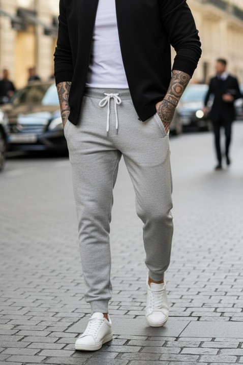 Ανδρικό παντελόνι LORODO GREY, Χρώμα: γκρι, IVET.EU - Εκπτώσεις έως -80%