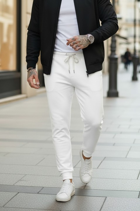 Ανδρικό παντελόνι LORODO WHITE, Χρώμα: άσπρο, IVET.EU - Εκπτώσεις έως -80%