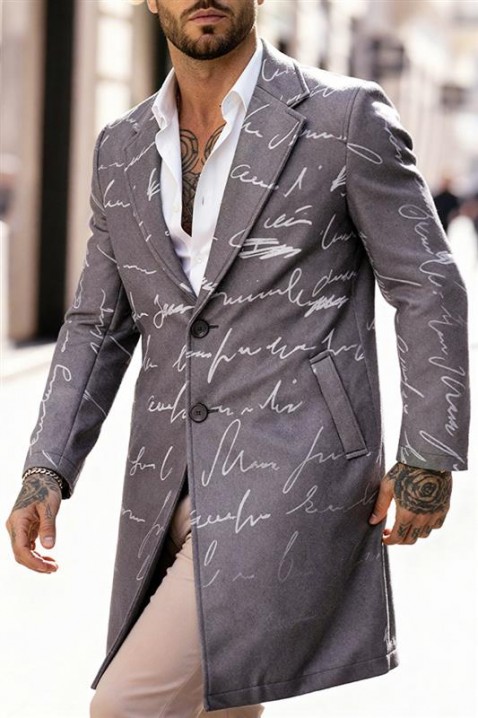 Ανδρικό παλτό REBELDO, Χρώμα: γραφίτης, IVET.EU - Εκπτώσεις έως -80%
