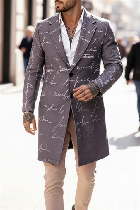 Ανδρικό παλτό REBELDO, Χρώμα: γραφίτης, IVET.EU - Εκπτώσεις έως -80%