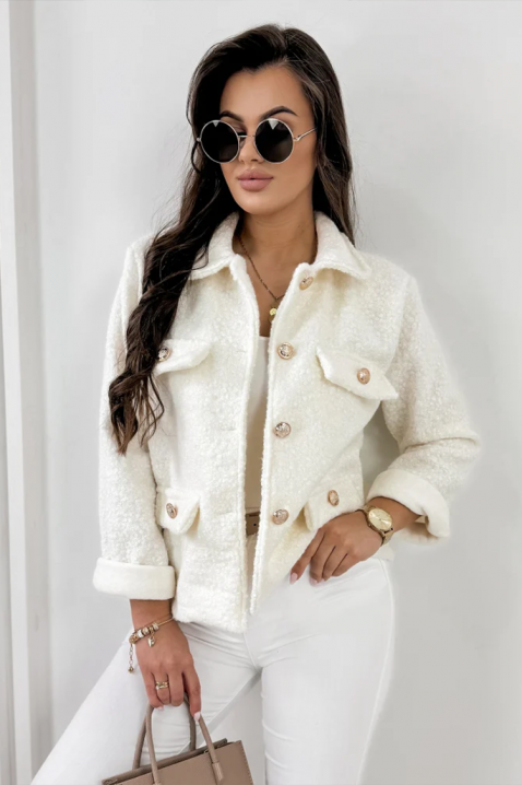 Μπουφάν REDIOLJA ECRU, Χρώμα: εκρού, IVET.EU - Εκπτώσεις έως -80%