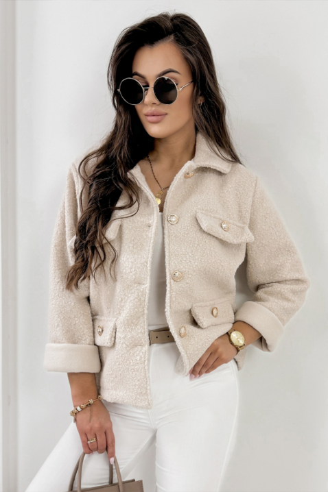 Μπουφάν REDIOLJA BEIGE, Χρώμα: μπεζ, IVET.EU - Εκπτώσεις έως -80%