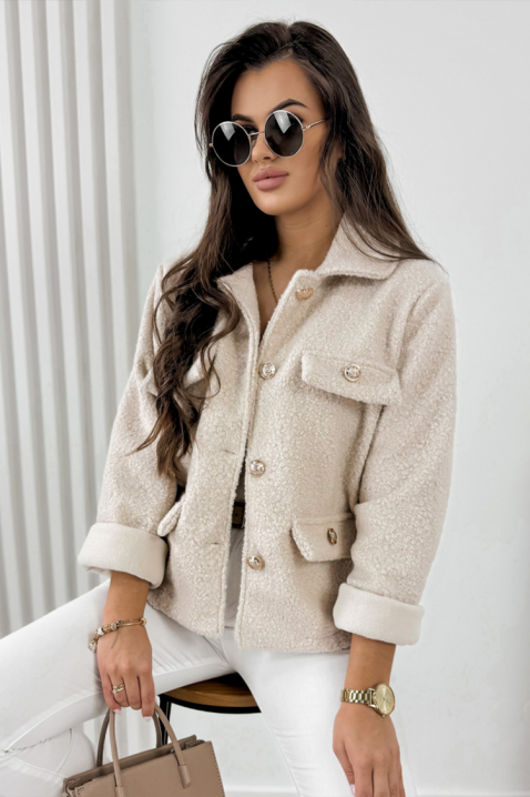 Μπουφάν REDIOLJA BEIGE, Χρώμα: μπεζ, IVET.EU - Εκπτώσεις έως -80%