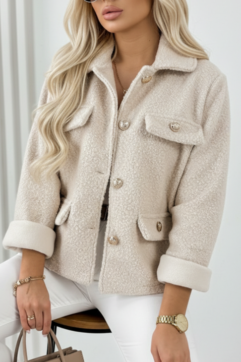 Μπουφάν REDIOLJA BEIGE, Χρώμα: μπεζ, IVET.EU - Εκπτώσεις έως -80%