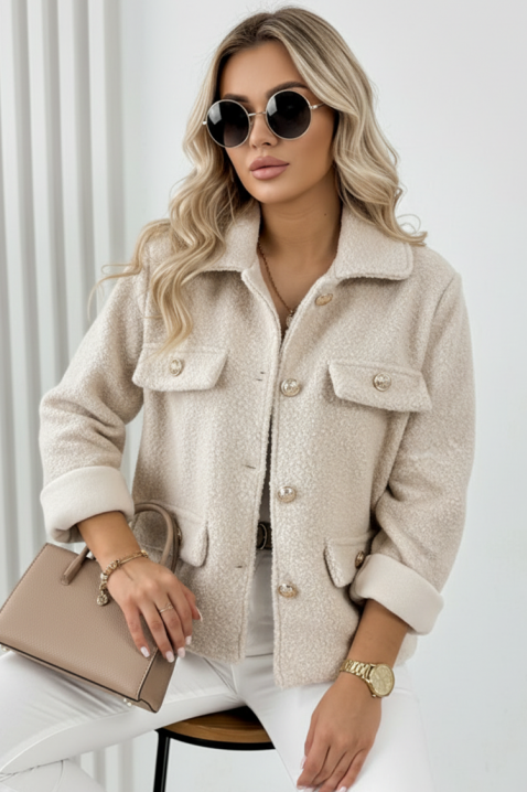 Μπουφάν REDIOLJA BEIGE, Χρώμα: μπεζ, IVET.EU - Εκπτώσεις έως -80%