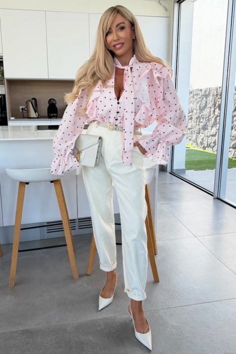 Γυναικείο πουκάμισο SROVOLZA PUDRA, Χρώμα: πούδρα, IVET.EU - Εκπτώσεις έως -80%