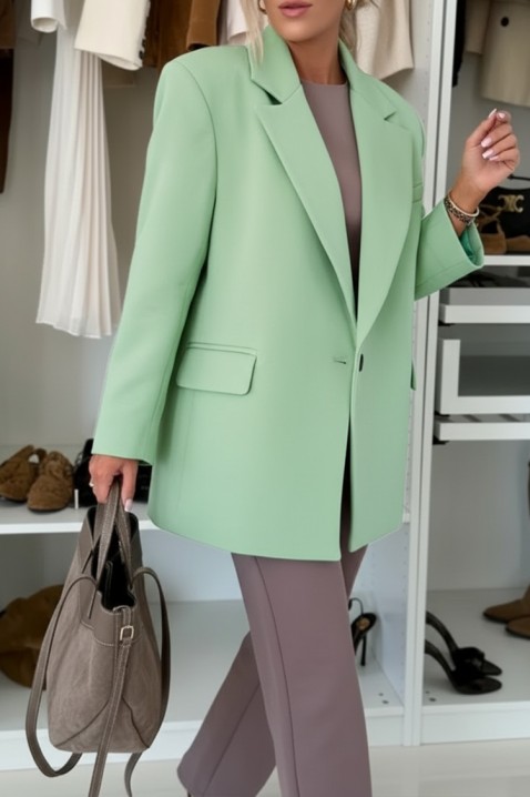 Σακάκι HELZONA MINT, Χρώμα: μέντα, IVET.EU - Εκπτώσεις έως -80%