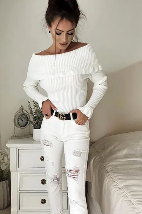 Γυναικεία μπλούζα PENSOLDA WHITE, Χρώμα: άσπρο, IVET.EU - Εκπτώσεις έως -80%