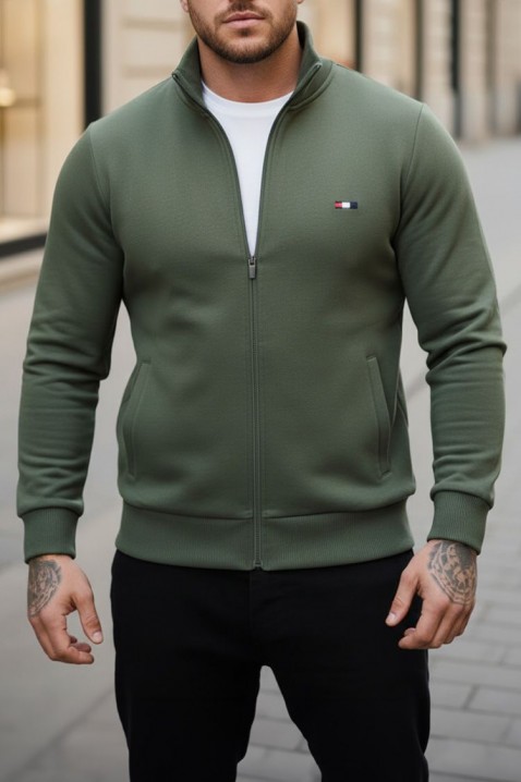 Ανδρικό φούτερ NORONO KHAKI, Χρώμα: χακί, IVET.EU - Εκπτώσεις έως -80%