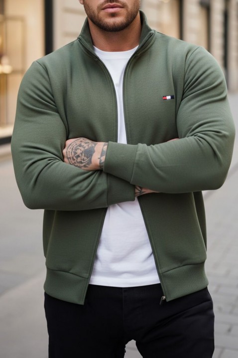 Ανδρικό φούτερ NORONO KHAKI, Χρώμα: χακί, IVET.EU - Εκπτώσεις έως -80%