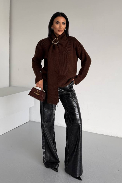 Πουλόβερ MIKONZA BROWN, Χρώμα: καφέ, IVET.EU - Εκπτώσεις έως -80%