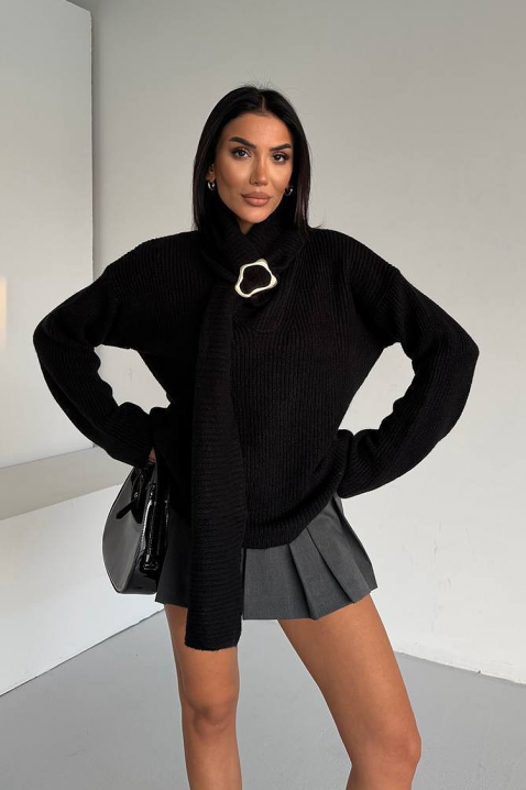 Πουλόβερ MIKONZA BLACK, Χρώμα: μαύρο, IVET.EU - Εκπτώσεις έως -80%