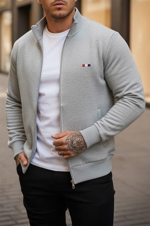 Ανδρικό φούτερ NORONO LIGHT GREY, Χρώμα: ανοιχτό γκρι, IVET.EU - Εκπτώσεις έως -80%