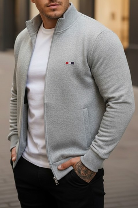 Ανδρικό φούτερ NORONO LIGHT GREY, Χρώμα: ανοιχτό γκρι, IVET.EU - Εκπτώσεις έως -80%