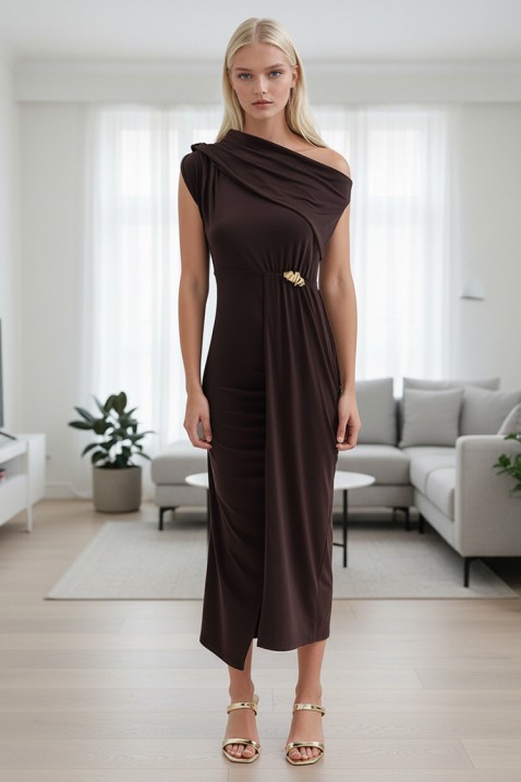 Φόρεμα MINORELA BROWN, Χρώμα: καφέ, IVET.EU - Εκπτώσεις έως -80%