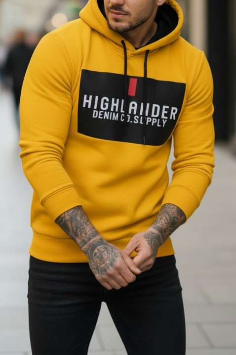 Ανδρικό φούτερ MEFRIDO YELLOW, Χρώμα: κίτρινο, IVET.EU - Εκπτώσεις έως -80%