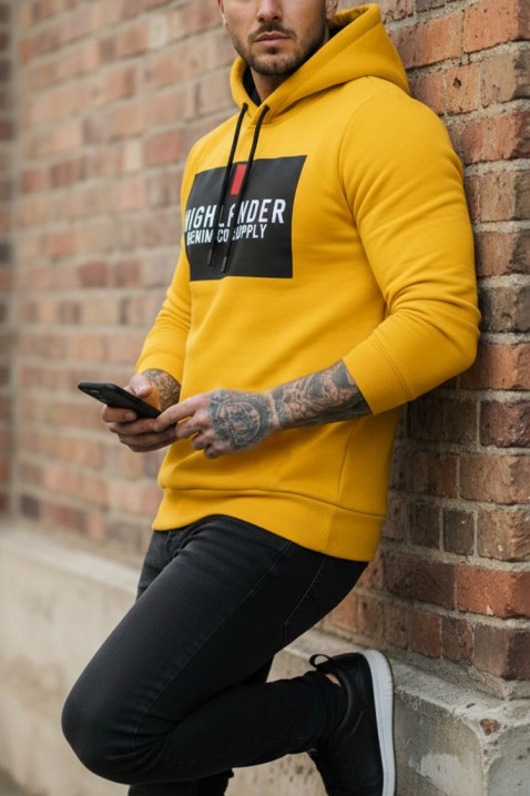 Ανδρικό φούτερ MEFRIDO YELLOW, Χρώμα: κίτρινο, IVET.EU - Εκπτώσεις έως -80%