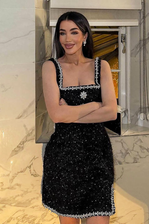 Φόρεμα JULINZA, Χρώμα: μαύρο, IVET.EU - Εκπτώσεις έως -80%