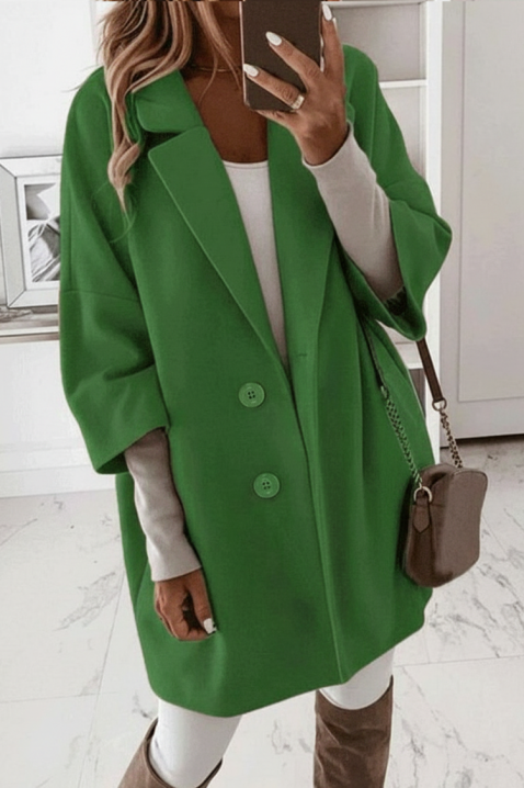 Παλτό OLFONJA GREEN, Χρώμα: πράσινο, IVET.EU - Εκπτώσεις έως -80%