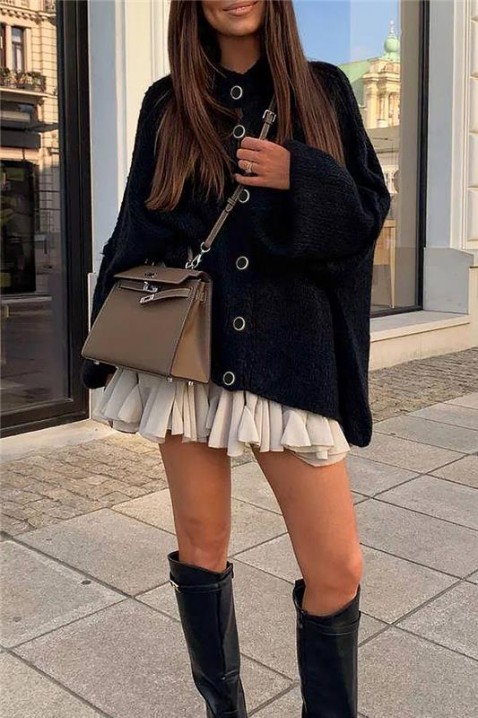 Ζακέτα NIVELZA BLACK, Χρώμα: μαύρο, IVET.EU - Εκπτώσεις έως -80%