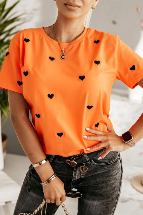 Κοντομάνικο μπλουζάκι ELGLINZA, Χρώμα: πορτοκαλί, IVET.EU - Εκπτώσεις έως -80%