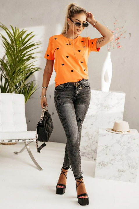 Κοντομάνικο μπλουζάκι ELGLINZA, Χρώμα: πορτοκαλί, IVET.EU - Εκπτώσεις έως -80%