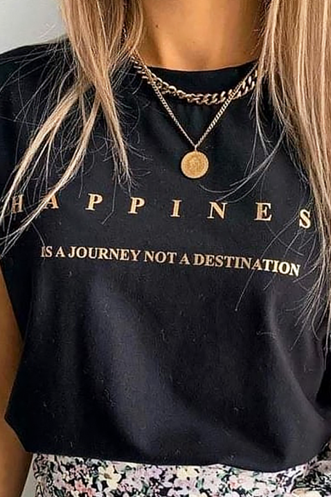 Κοντομάνικο μπλουζάκι JORSENA, Χρώμα: μαύρο, IVET.EU - Εκπτώσεις έως -80%