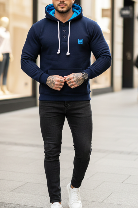 Ανδρικό φούτερ MARFANO, Χρώμα: σκούρο μπλε, IVET.EU - Εκπτώσεις έως -80%