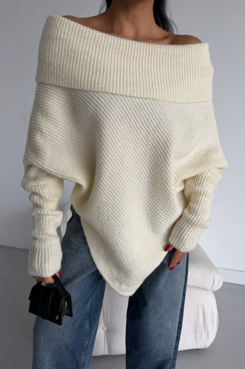 Πουλόβερ FIONDELA ECRU, Χρώμα: εκρού, IVET.EU - Εκπτώσεις έως -80%