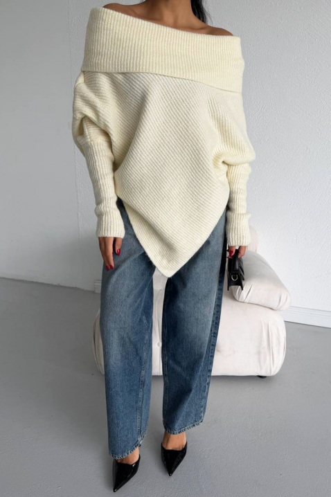 Πουλόβερ FIONDELA ECRU, Χρώμα: εκρού, IVET.EU - Εκπτώσεις έως -80%